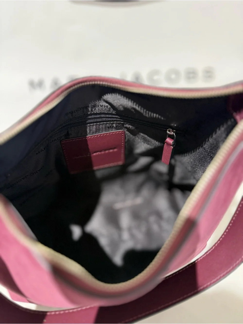 NWT Marc Jacobs suede convertible drifter large hobo - dark plum